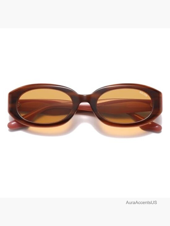 Oval Cat-Eye Polarized Sunglasses Acetate Retro Vintage